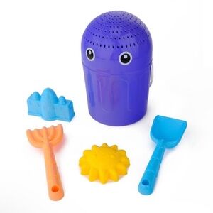 New Target Bullseye Playground Beach Bucket 5 piece play set, Blue